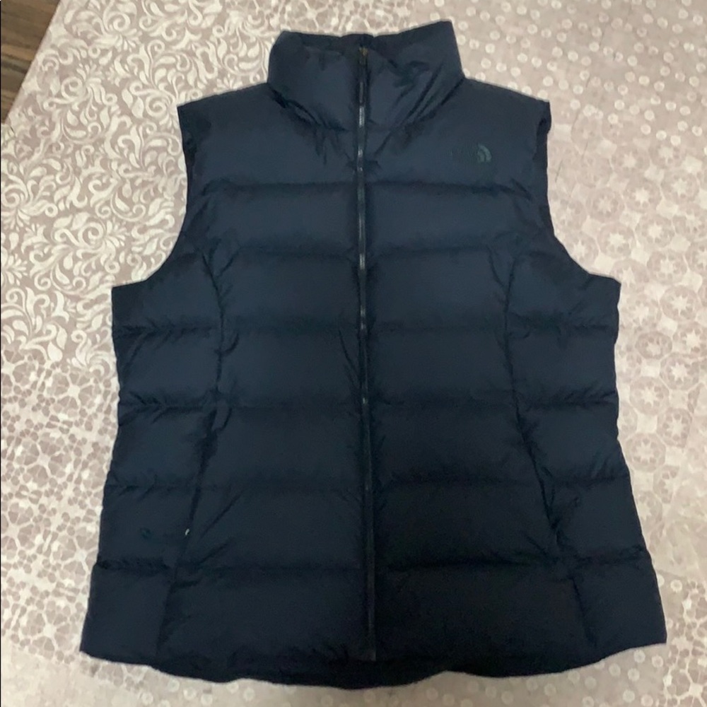 Navy North Face down vest